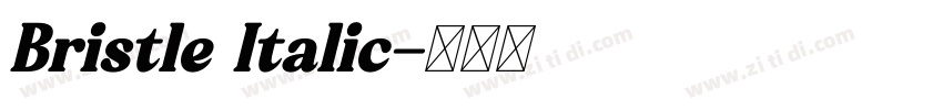 Bristle Italic字体转换